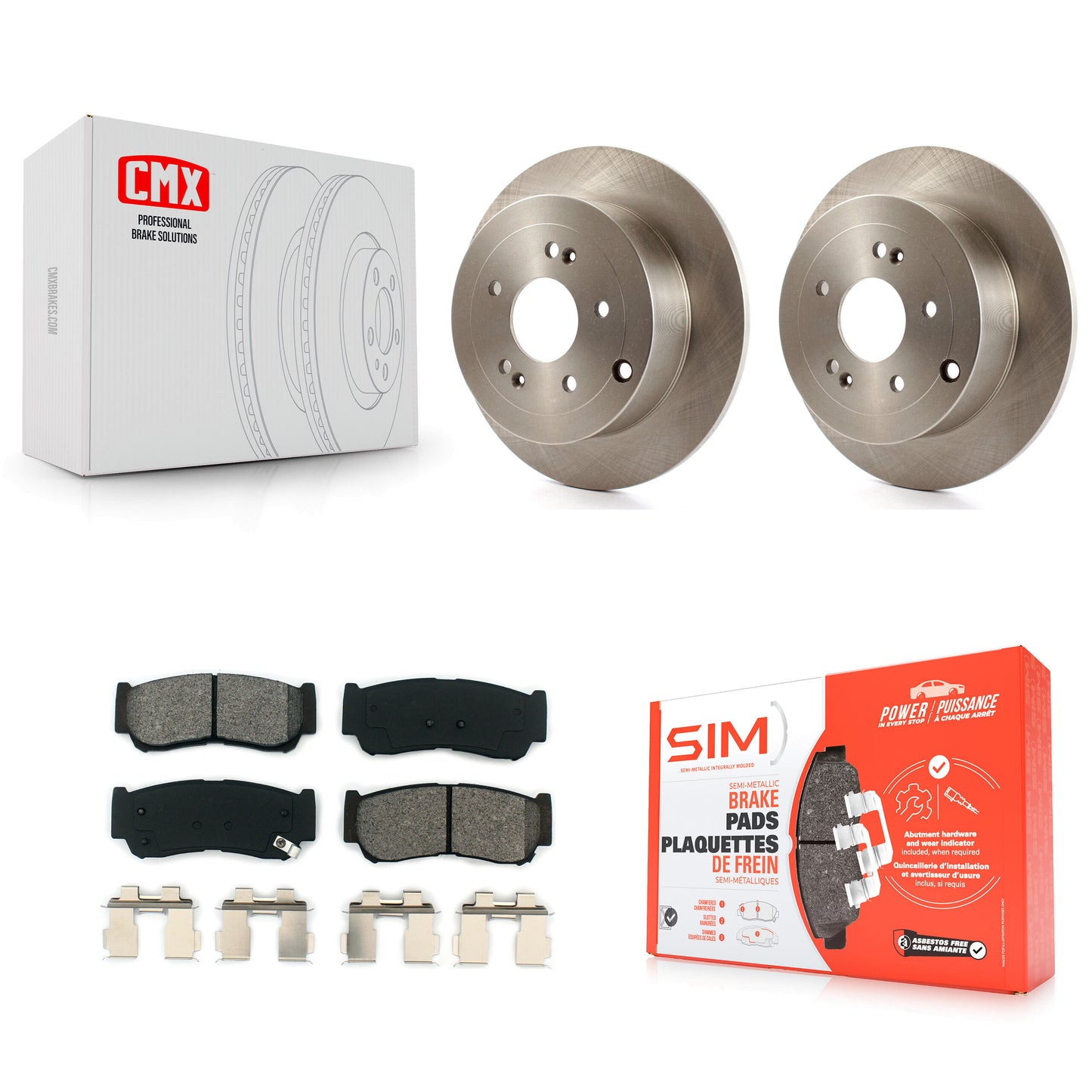 [Arrière] Kit de Disque et plaquette (semi-métallique) de frein pour 2007-2009 Hyundai Santa Fe K8S-101860