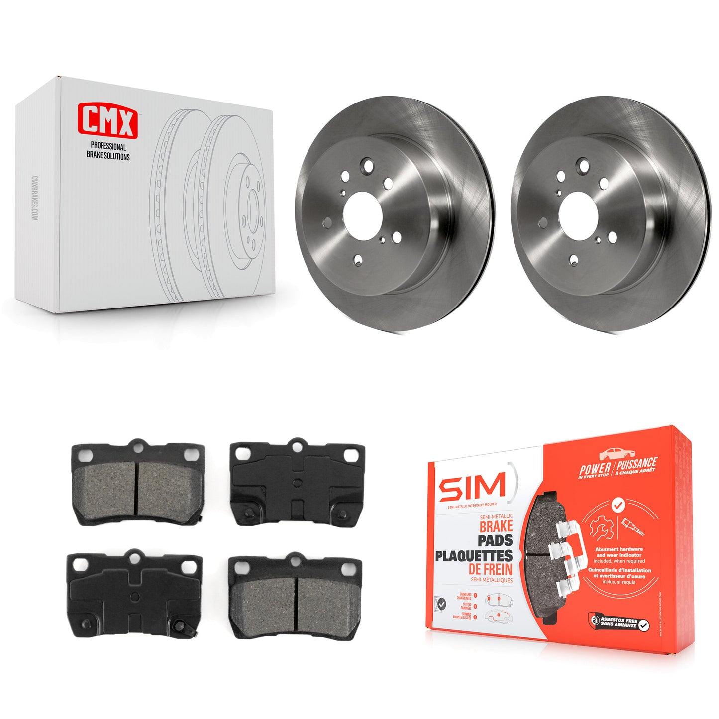 [Arrière] Kit de Disque et plaquette (semi-métallique) de frein pour Lexus IS250 GS350 IS350 GS300 GS430 GS450h GS460 K8S-101863