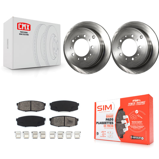 [Arrière] Kit de Disque et plaquette (semi-métallique) de frein pour Toyota Tundra Sequoia Lexus LX570 Land Cruiser K8S-101882