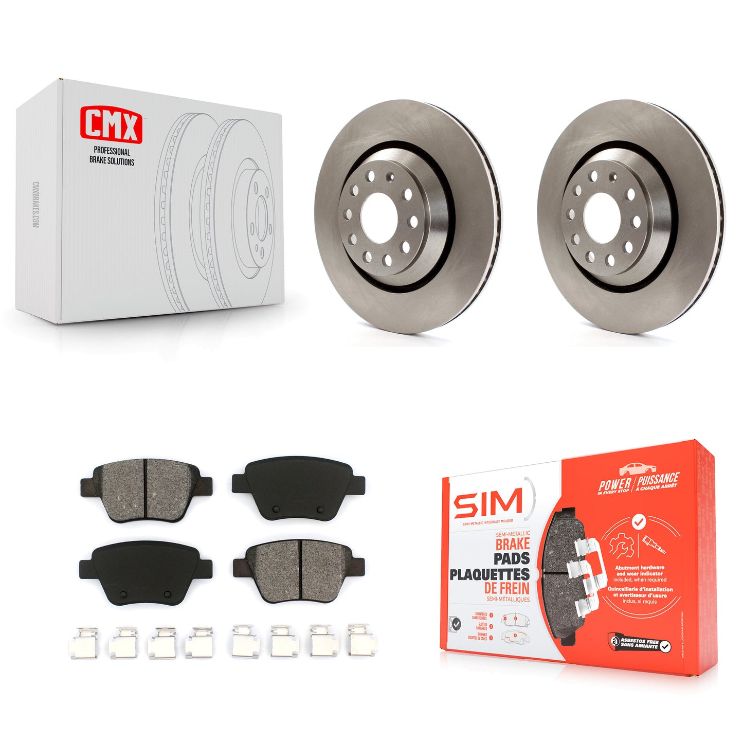 [Arrière] Kit de Disque et plaquette (semi-métallique) de frein pour 2013 Volkswagen GTI avec 310mm Diameter Rotor K8S-101884