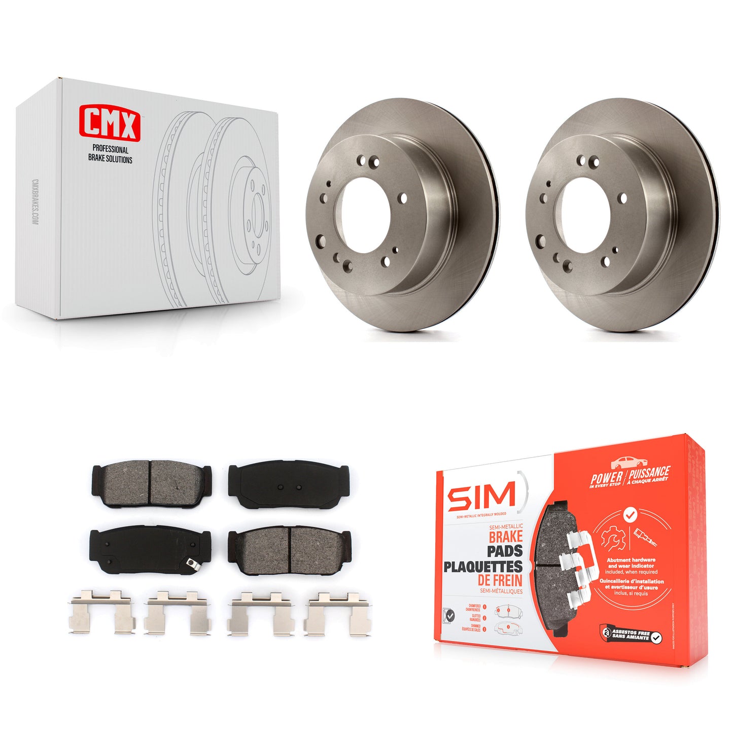 [Arrière] Kit de Disque et plaquette (semi-métallique) de frein pour 2007-2009 Kia Sorento K8S-101891