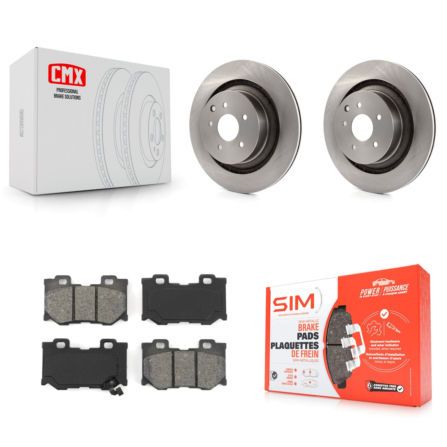 [Arrière] Kit de Disque et plaquette (semi-métallique) de frein pour INFINITI G37 Nissan 370Z Q60 Z K8S-101906