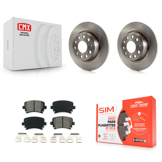 [Arrière] Kit de Disque et plaquette (semi-métallique) de frein pour Volkswagen Jetta Passat GTI Eos Audi A3 Quattro Golf K8S-101909