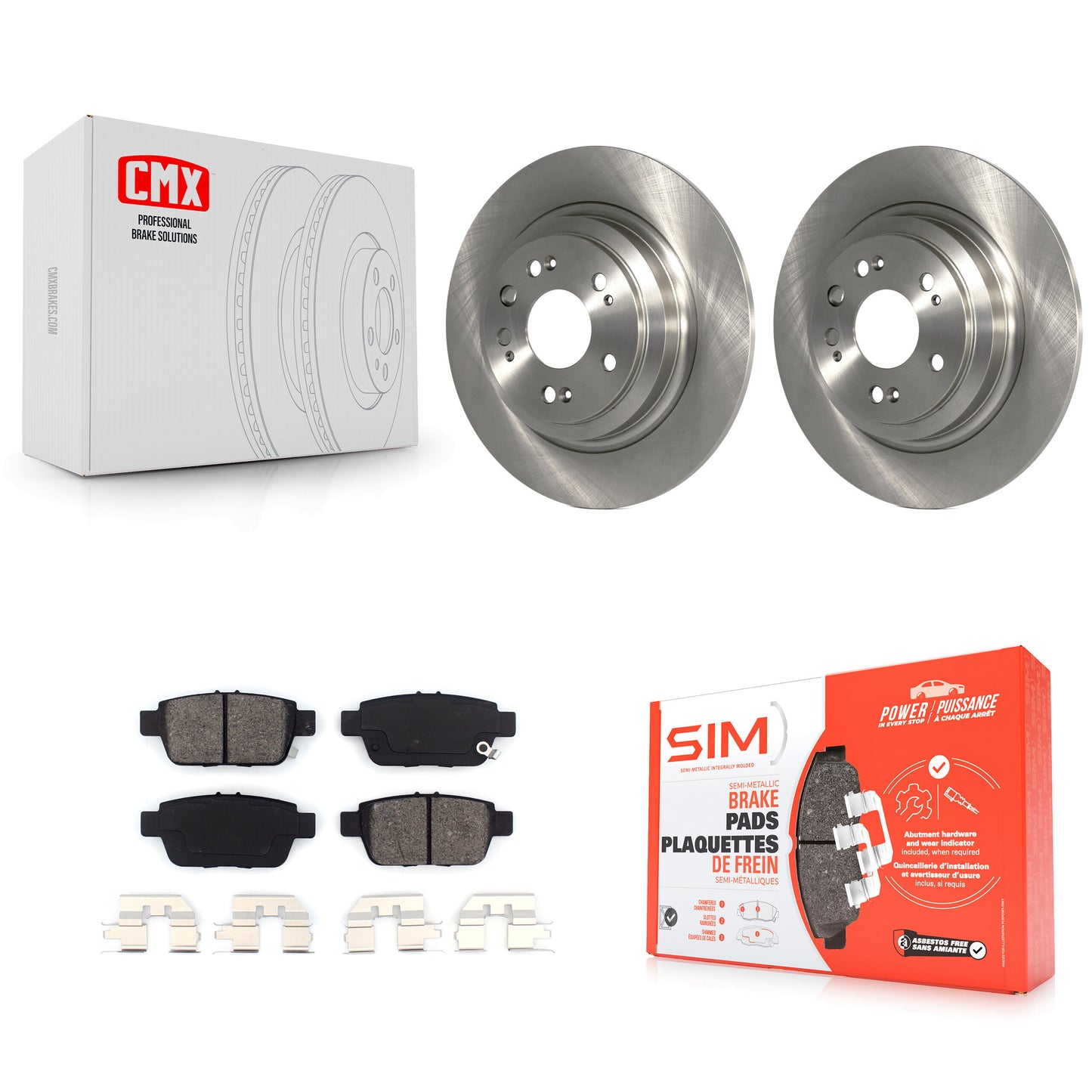[Arrière] Kit de Disque et plaquette (semi-métallique) de frein pour 2009-2014 Acura TL K8S-101919