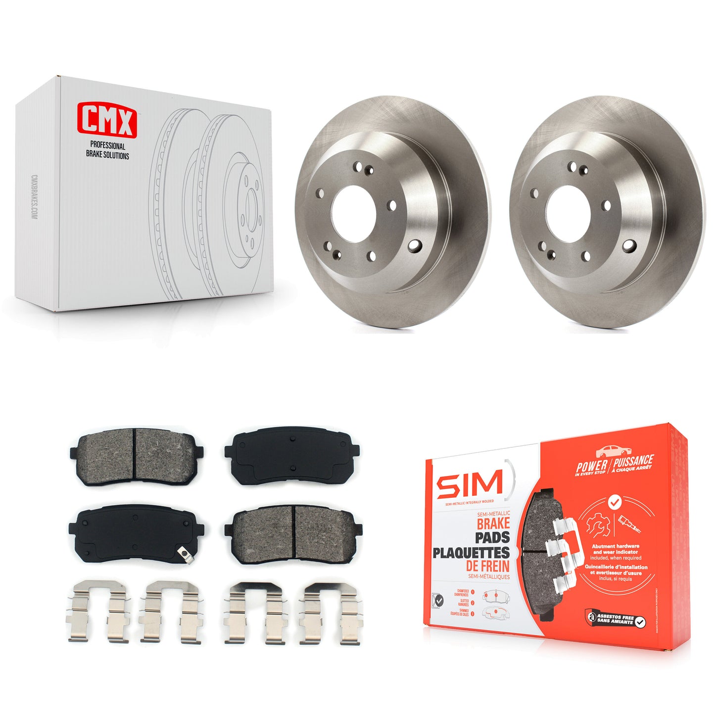 [Arrière] Kit de Disque et plaquette (semi-métallique) de frein pour 2015-2021 Kia Sedona K8S-101929