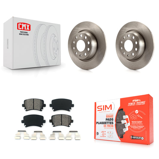 [Arrière] Kit de Disque et plaquette (semi-métallique) de frein pour Volkswagen Tiguan CC Jetta Audi Passat GTI A3 Eos Q3 Limited Quattro K8S-101931