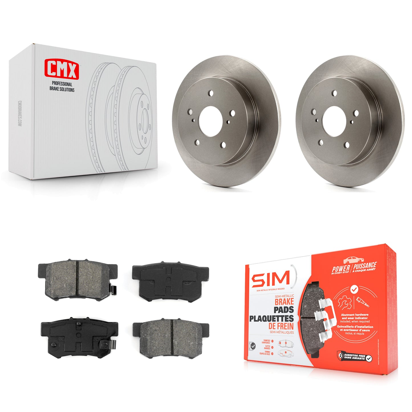 [Arrière] Kit de Disque et plaquette (semi-métallique) de frein pour 2010-2013 Suzuki Kizashi K8S-101935