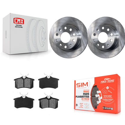 [Arrière] Kit de Disque et plaquette (semi-métallique) de frein pour Volkswagen Jetta Beetle Audi A3 Golf SportWagen K8S-101939