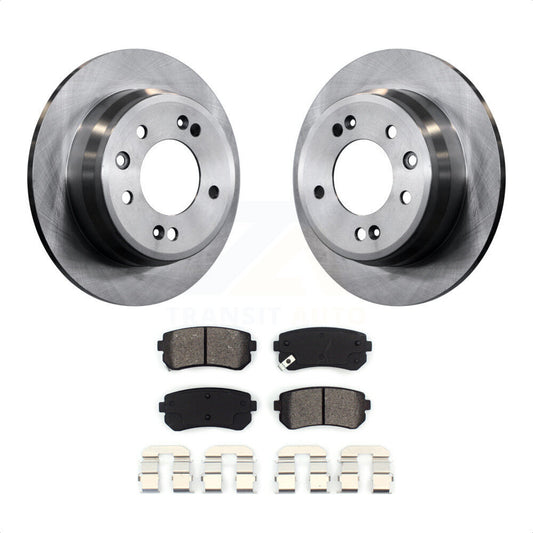 [Arrière] Kit de Disque et plaquette (semi-métallique) de frein pour Hyundai Elantra Tucson Kia Sportage K8S-101941 par Transit Auto
