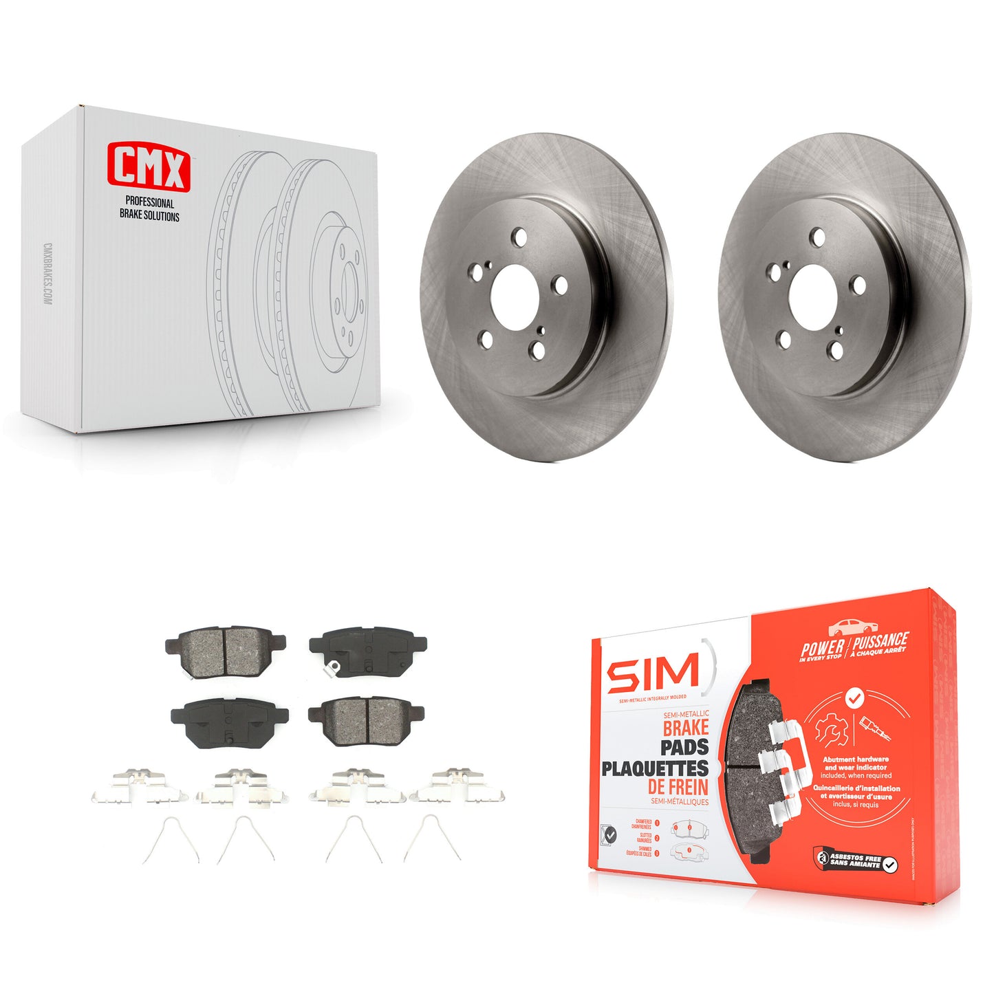 [Arrière] Kit de Disque et plaquette (semi-métallique) de frein pour Lexus CT200h K8S-101944