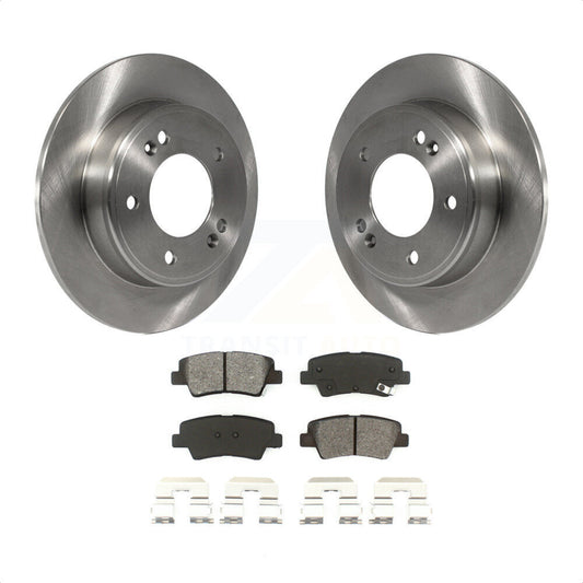 [Arrière] Kit de Disque et plaquette (semi-métallique) de frein pour Hyundai Elantra Kia Soul Forte Veloster GT Forte5 Coupe Koup K8S-101950 par Transit Auto