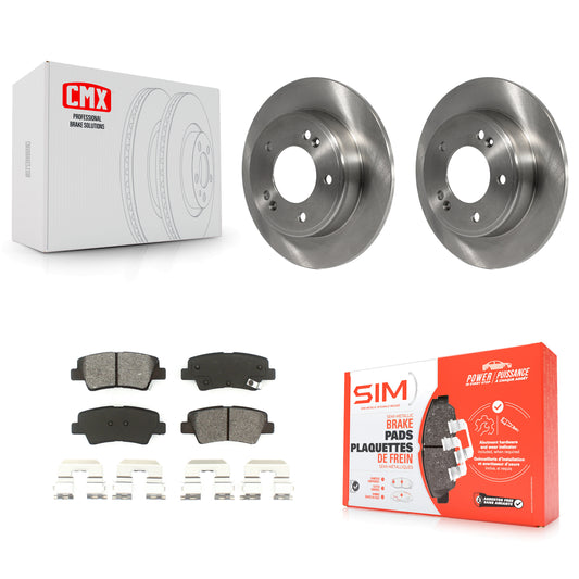 [Arrière] Kit de Disque et plaquette (semi-métallique) de frein pour Hyundai Elantra Kia Soul Forte Veloster GT Forte5 Coupe Koup K8S-101950