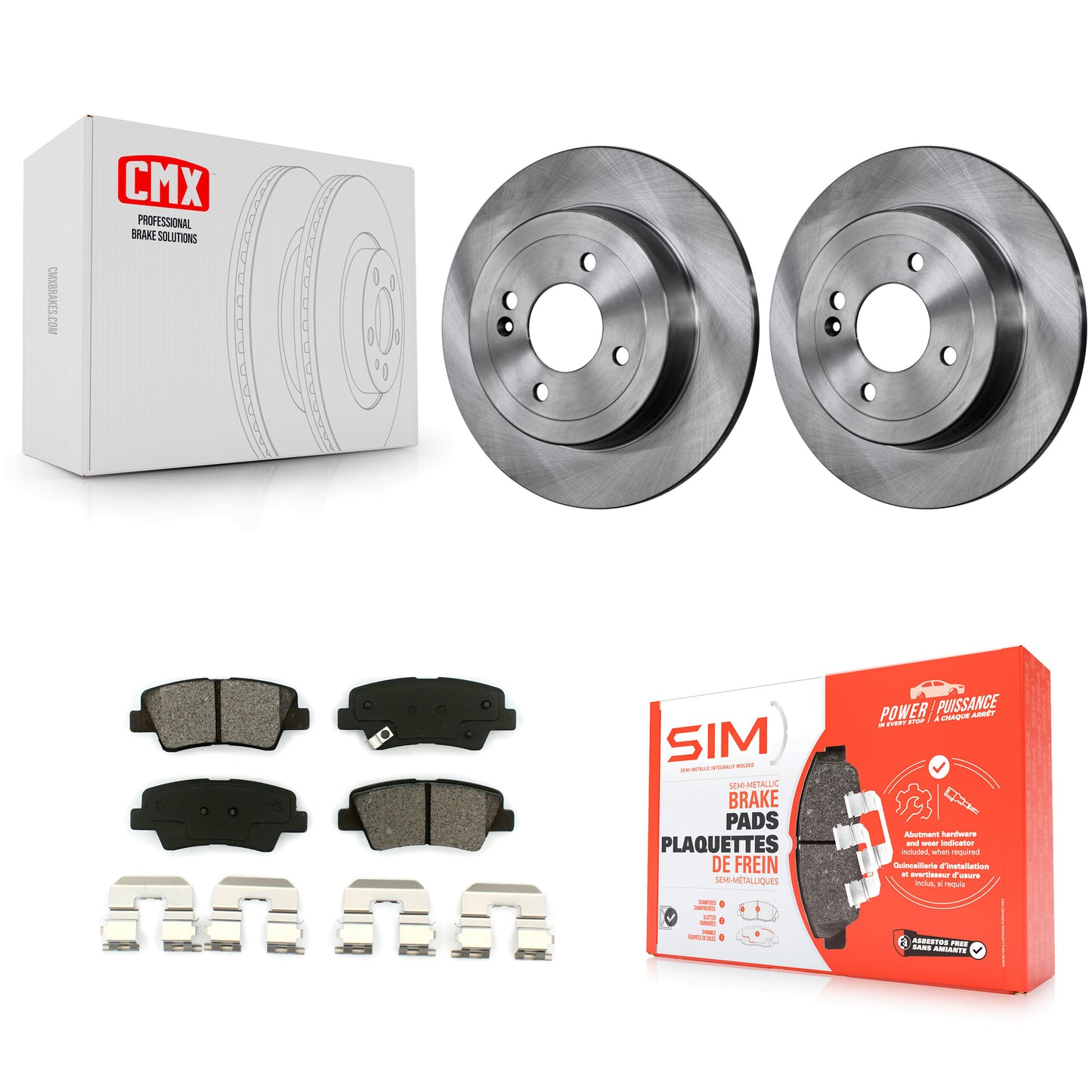 [Arrière] Kit de Disque et plaquette (semi-métallique) de frein pour 2011 Hyundai Accent K8S-101955