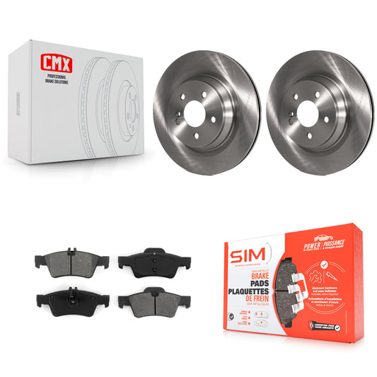 [Arrière] Kit de Disque et plaquette (semi-métallique) de frein pour Mercedes-Benz S550 SL550 CL550 S600 S350 S400 CL600 S450 K8S-101980
