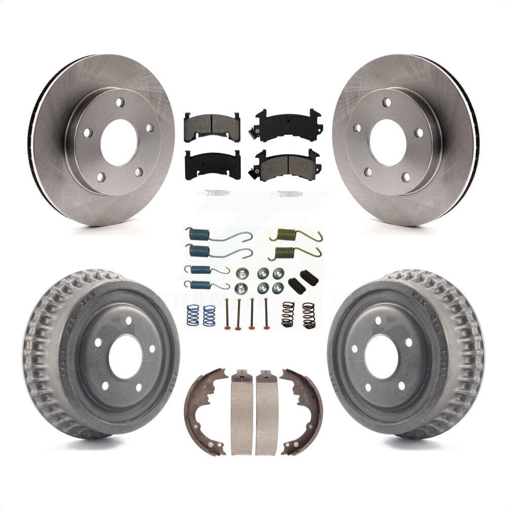 [Avant + Arrière] Kit de Disque et plaquette (semi-métallique) de frein pour Chevrolet S10 Blazer GMC S15 Jimmy Sonoma Buick Riviera Oldsmobile Toronado Syclone Bravada K8S-101986 par Transit Auto