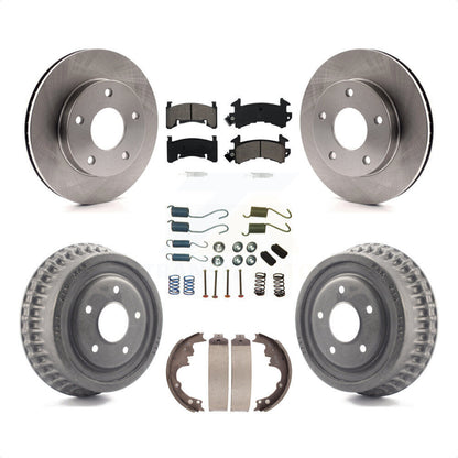 [Avant + Arrière] Kit de Disque et plaquette (semi-métallique) de frein pour Chevrolet S10 Blazer GMC S15 Jimmy Sonoma Buick Riviera Oldsmobile Toronado Syclone Bravada K8S-101986 par Transit Auto