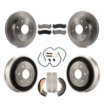 [Avant + Arrière] Kit de Disque et plaquette (semi-métallique) de frein pour Chevrolet Silverado 1500 GMC Sierra Classic K8S-102004