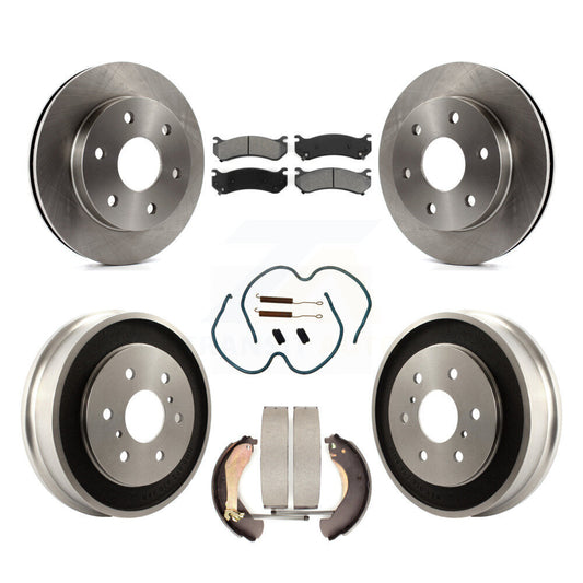 [Avant + Arrière] Kit de Disque et plaquette (semi-métallique) de frein pour Chevrolet Silverado 1500 GMC Sierra Classic K8S-102004
