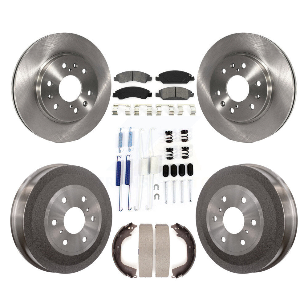 [Avant + Arrière] Kit de Disque et plaquette (semi-métallique) de frein pour Chevrolet Silverado 1500 GMC Sierra K8S-102014