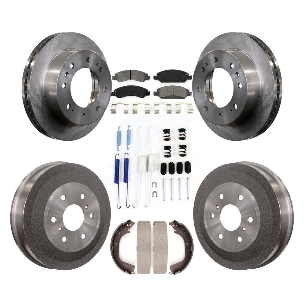[Avant + Arrière] Kit de Disque et plaquette (semi-métallique) de frein pour 2011 Chevrolet Silverado 1500 Hybrid K8S-102021 par Transit Auto