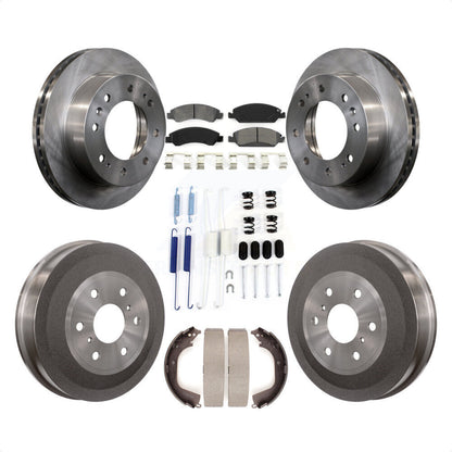 [Avant + Arrière] Kit de Disque et plaquette (semi-métallique) de frein pour 2011 Chevrolet Silverado 1500 Hybrid K8S-102021 par Transit Auto