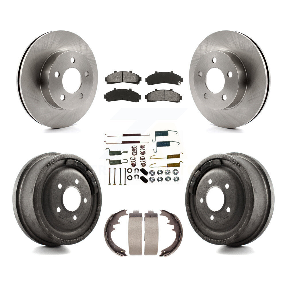 [Avant + Arrière] Kit de Disque et plaquette (semi-métallique) de frein pour Ford Ranger Mazda B3000 B4000 avec 10" Diameter 4WD K8S-102032