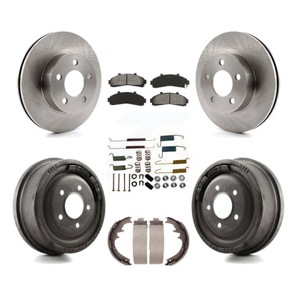 [Avant + Arrière] Kit de Disque et plaquette (semi-métallique) de frein pour Ford Ranger Mazda B3000 B4000 avec 10" Diameter 4WD K8S-102032