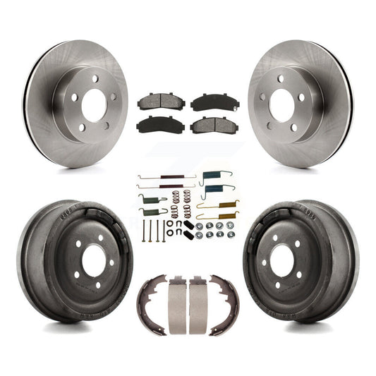 [Avant + Arrière] Kit de Disque et plaquette (semi-métallique) de frein pour Ford Ranger Mazda B3000 B4000 avec 10" Diameter 4WD K8S-102032