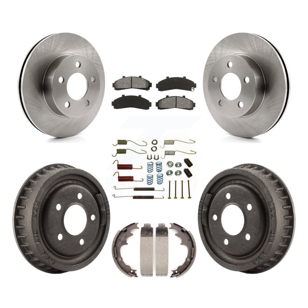 [Avant + Arrière] Kit de Disque et plaquette (semi-métallique) de frein pour Ford Ranger Mazda B3000 B4000 avec 9" Diameter 4WD K8S-102033