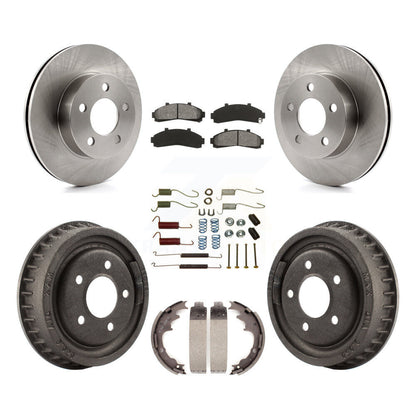 [Avant + Arrière] Kit de Disque et plaquette (semi-métallique) de frein pour Ford Ranger Mazda B3000 B4000 avec 9" Diameter 4WD K8S-102033