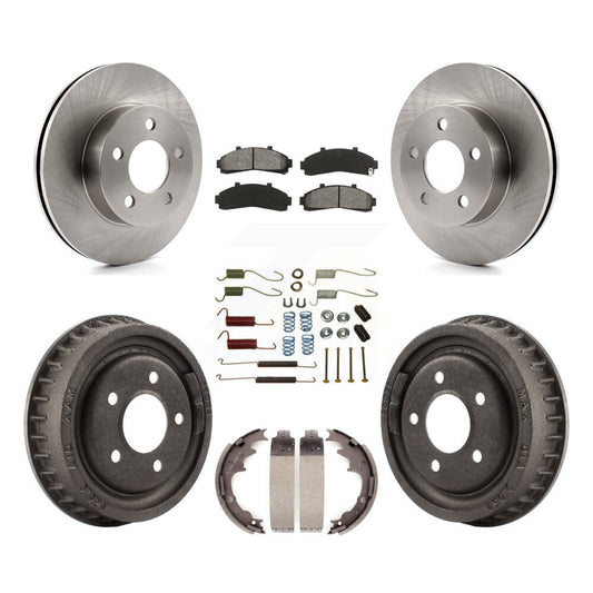 [Avant + Arrière] Kit de Disque et plaquette (semi-métallique) de frein pour Ford Ranger Mazda B3000 B4000 avec 9" Diameter 4WD K8S-102033