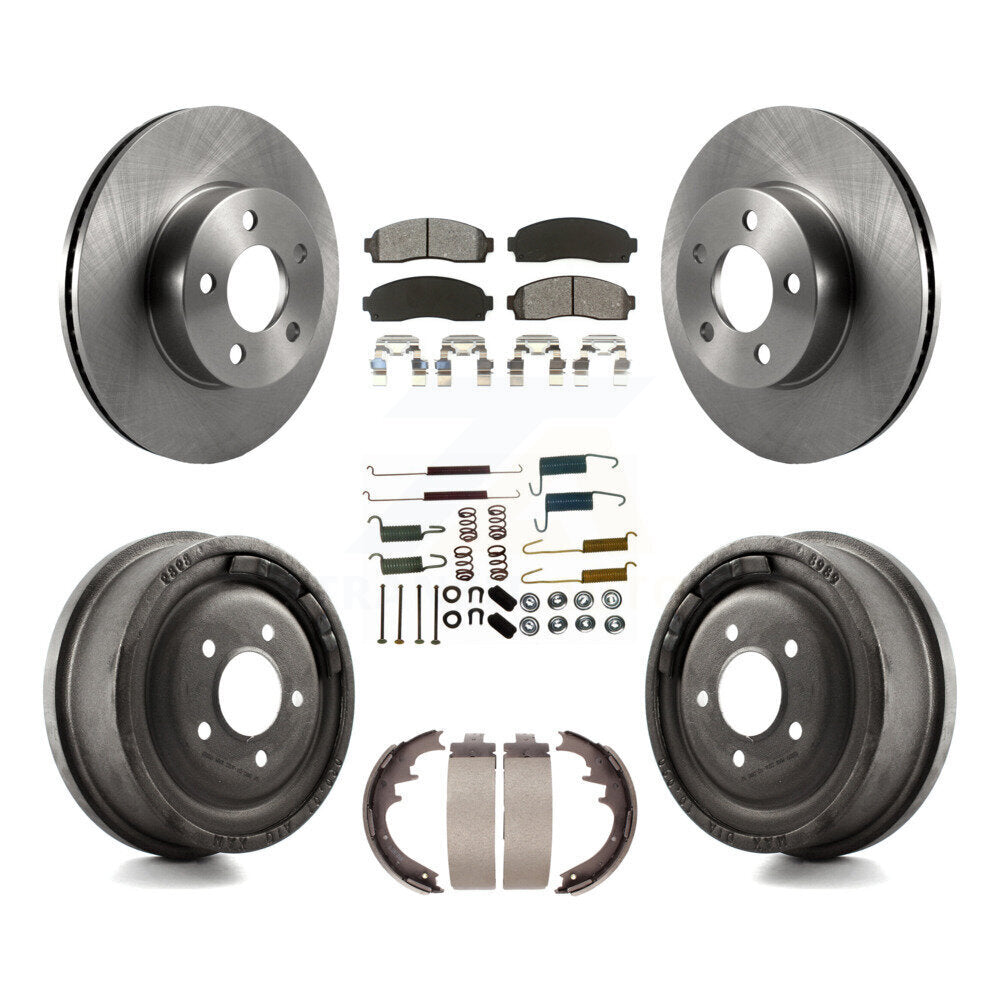 [Avant + Arrière] Kit de Disque et plaquette (semi-métallique) de frein pour Ford Ranger Mazda B4000 avec 10" Diameter K8S-102039