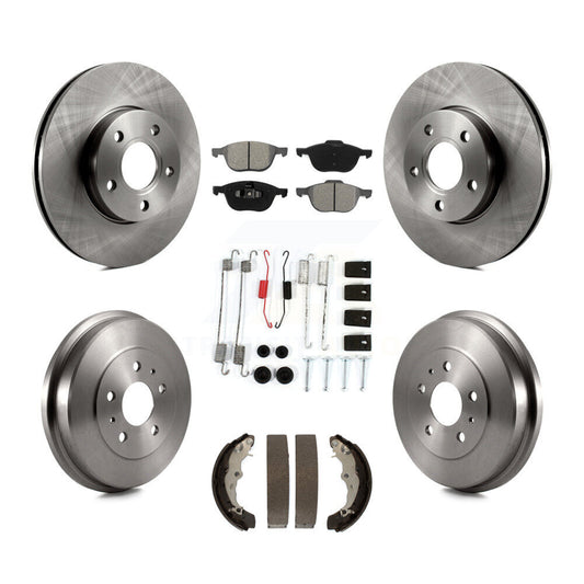 [Avant + Arrière] Kit de Disque et plaquette (semi-métallique) de frein pour Ford Focus FMSI=1004 K8S-102047