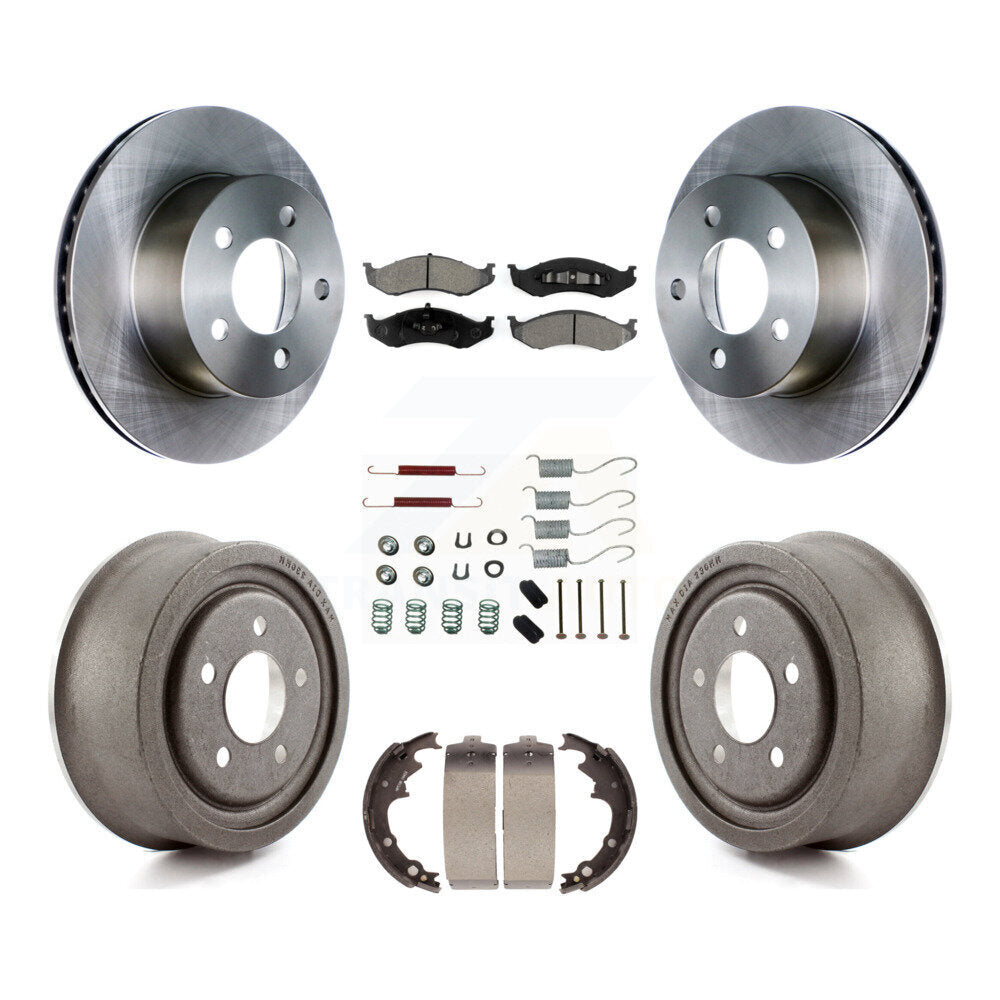 [Avant + Arrière] Kit de Disque et plaquette (semi-métallique) de frein pour Jeep Wrangler Cherokee K8S-102050