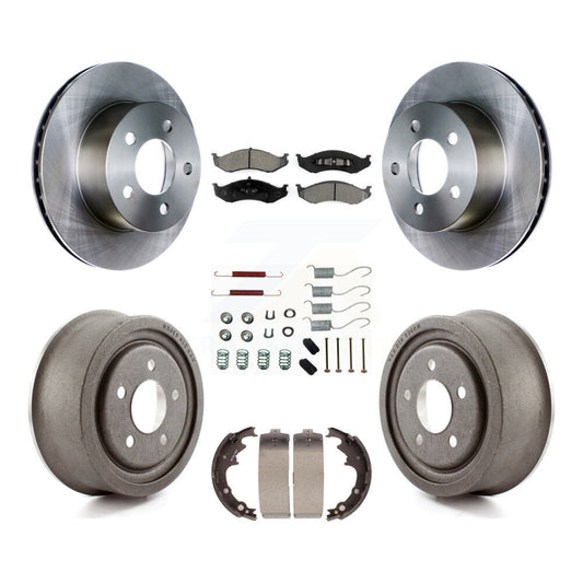 [Avant + Arrière] Kit de Disque et plaquette (semi-métallique) de frein pour Jeep Wrangler Cherokee K8S-102050