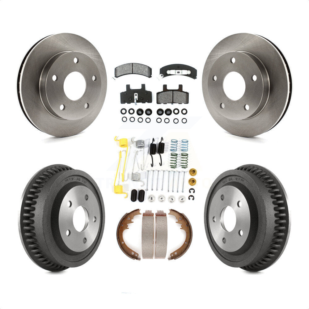 [Avant + Arrière] Kit de Disque et plaquette (semi-métallique) de frein pour 1994-1999 Dodge Ram 1500 4WD K8S-102051 par Transit Auto