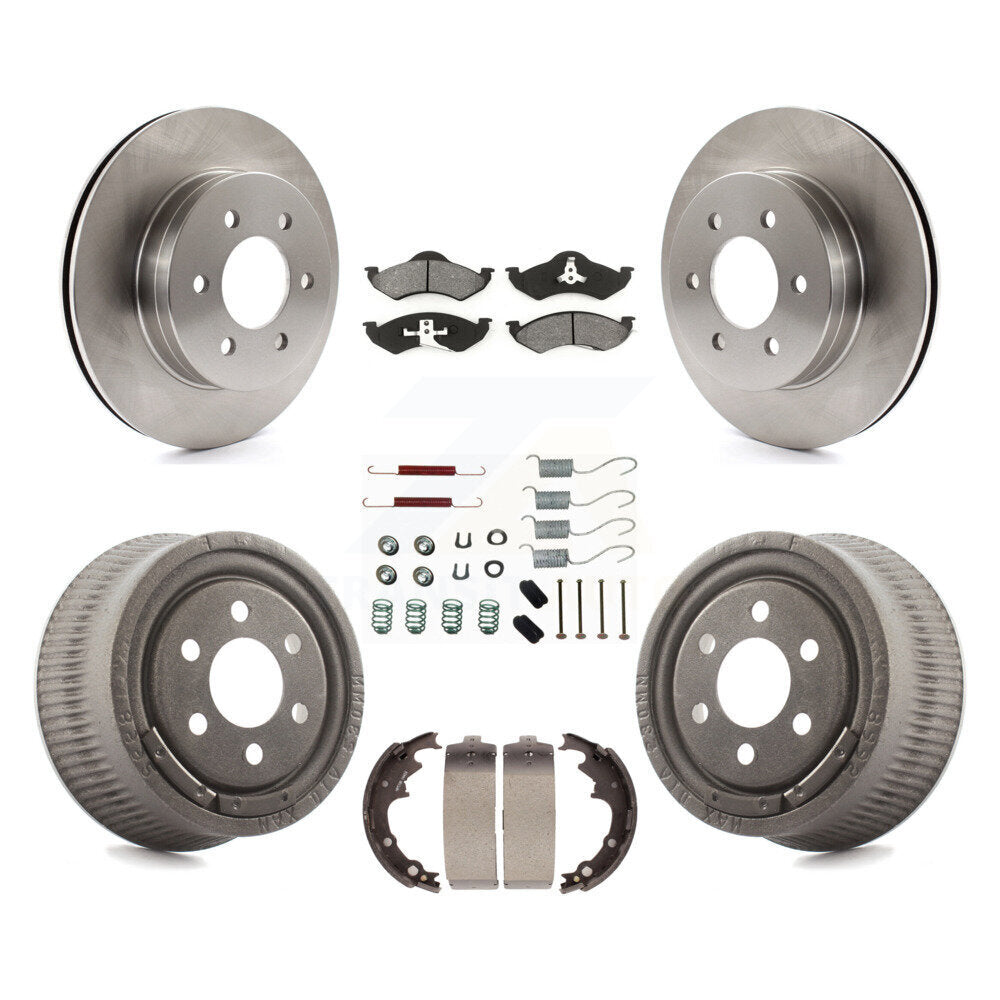[Avant + Arrière] Kit de Disque et plaquette (semi-métallique) de frein pour 1999 Dodge Dakota avec 9" Diameter K8S-102055