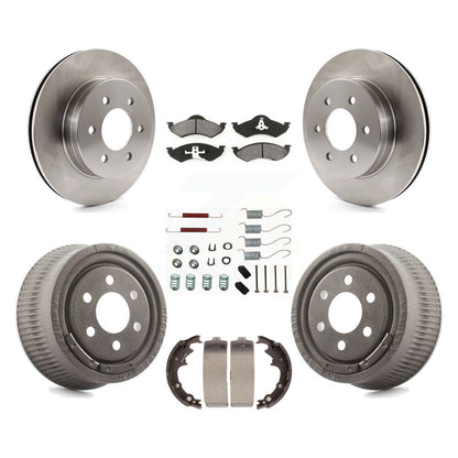 [Avant + Arrière] Kit de Disque et plaquette (semi-métallique) de frein pour 1999 Dodge Dakota avec 9" Diameter K8S-102055