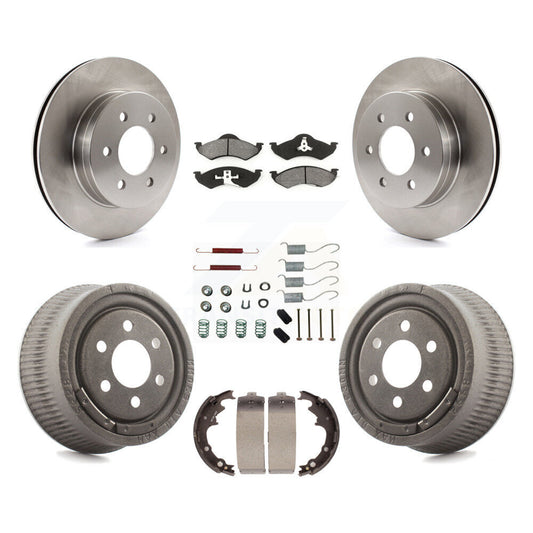 [Avant + Arrière] Kit de Disque et plaquette (semi-métallique) de frein pour 1999 Dodge Dakota avec 9" Diameter K8S-102055