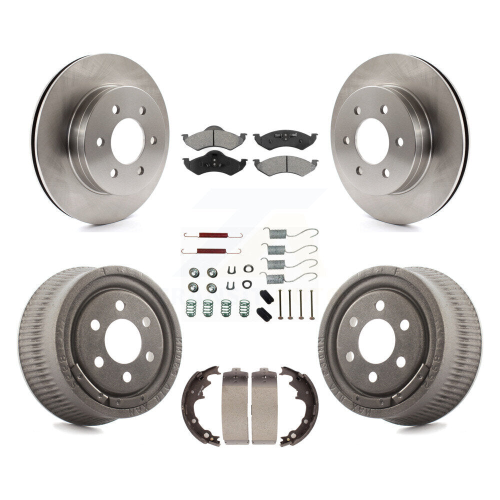 [Avant + Arrière] Kit de Disque et plaquette (semi-métallique) de frein pour 2000-2002 Dodge Dakota avec 9" Diameter K8S-102056