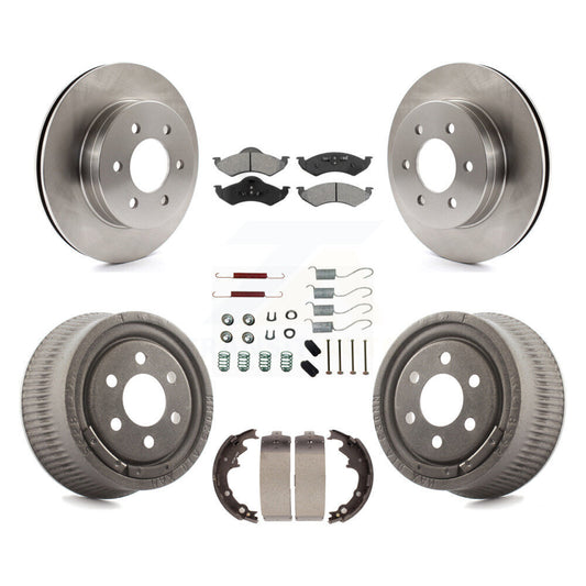 [Avant + Arrière] Kit de Disque et plaquette (semi-métallique) de frein pour 2000-2002 Dodge Dakota avec 9" Diameter K8S-102056