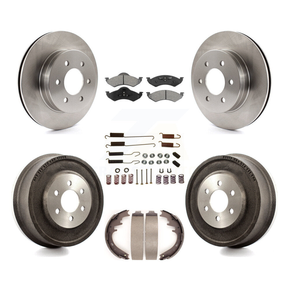 [Avant + Arrière] Kit de Disque et plaquette (semi-métallique) de frein pour 2000-2002 Dodge Dakota Durango K8S-102058