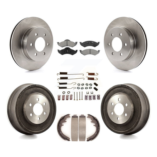 [Avant + Arrière] Kit de Disque et plaquette (semi-métallique) de frein pour 2000-2002 Dodge Dakota Durango K8S-102058