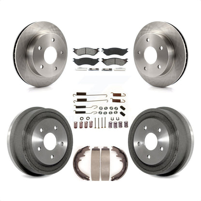 [Avant + Arrière] Kit de Disque et plaquette (semi-métallique) de frein pour 2000-2001 Dodge Ram 1500 4WD K8S-102060 par Transit Auto