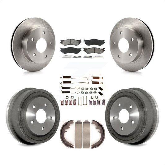 [Avant + Arrière] Kit de Disque et plaquette (semi-métallique) de frein pour 2000-2001 Dodge Ram 1500 4WD K8S-102060 par Transit Auto
