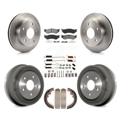[Avant + Arrière] Kit de Disque et plaquette (semi-métallique) de frein pour 2000-2001 Dodge Ram 1500 4WD K8S-102060