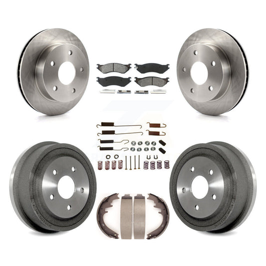 [Avant + Arrière] Kit de Disque et plaquette (semi-métallique) de frein pour 2000-2001 Dodge Ram 1500 4WD K8S-102060