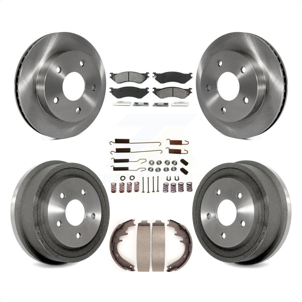 [Avant + Arrière] Kit de Disque et plaquette (semi-métallique) de frein pour 2000-2001 Dodge Ram 1500 RWD K8S-102061 par Transit Auto