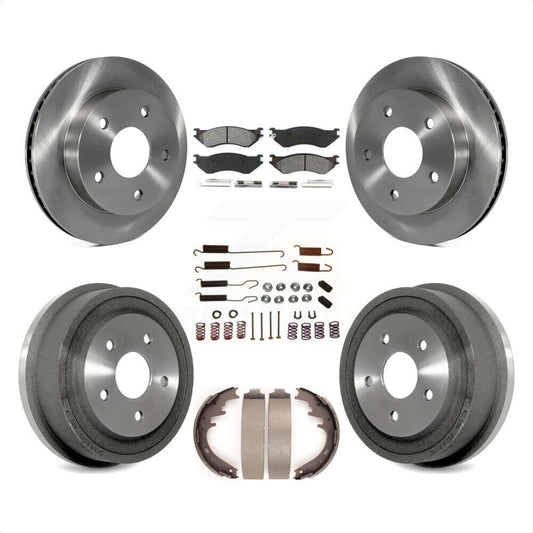 [Avant + Arrière] Kit de Disque et plaquette (semi-métallique) de frein pour 2000-2001 Dodge Ram 1500 RWD K8S-102061 par Transit Auto