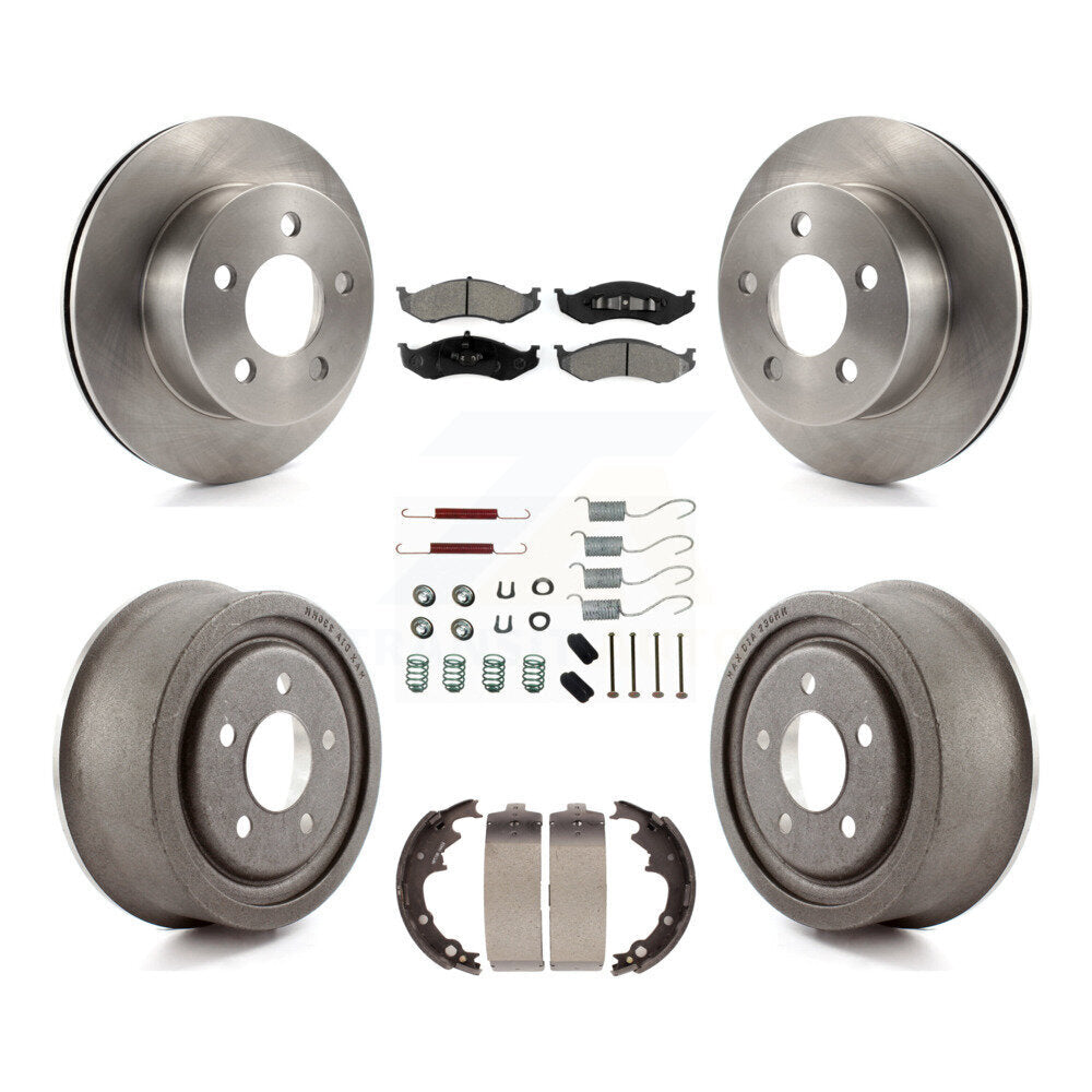 [Avant + Arrière] Kit de Disque et plaquette (semi-métallique) de frein pour 2000 Jeep Wrangler avec 9" Diameter K8S-102062